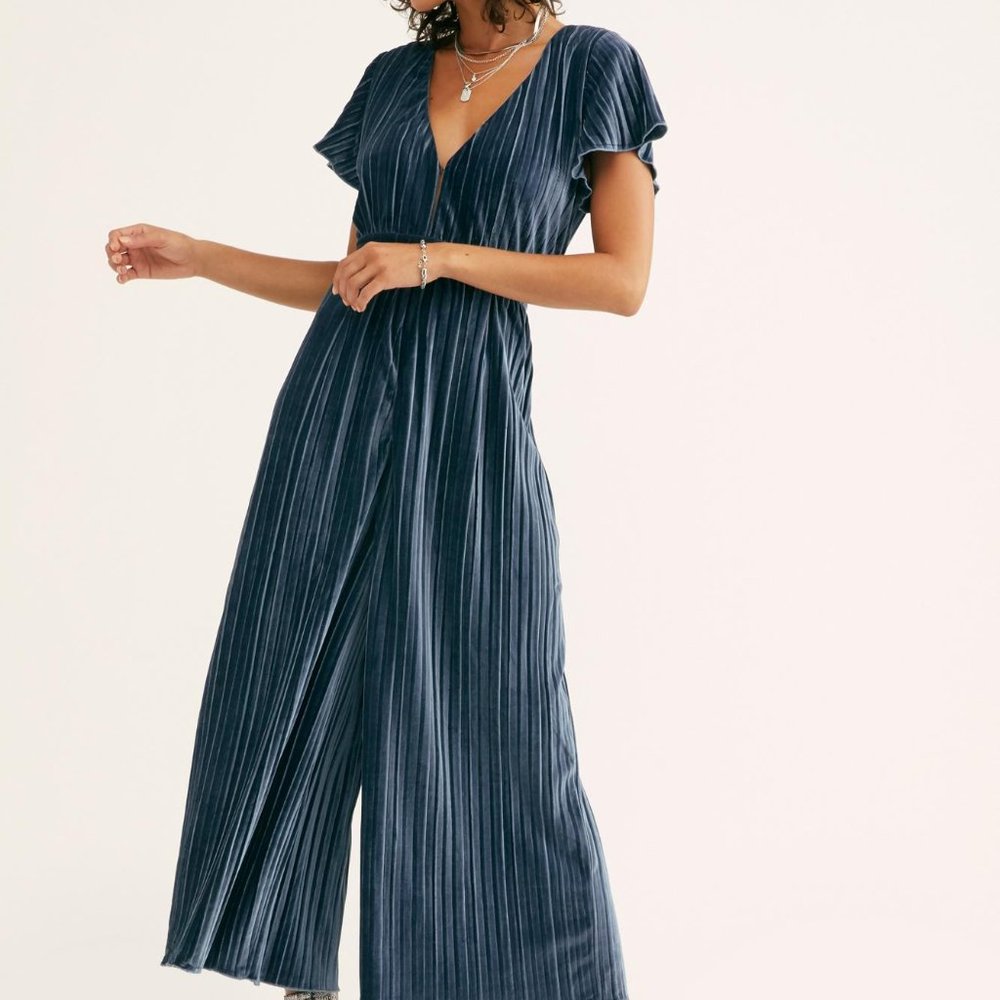 NWT - Free People Lex Velvet Jumpsuit